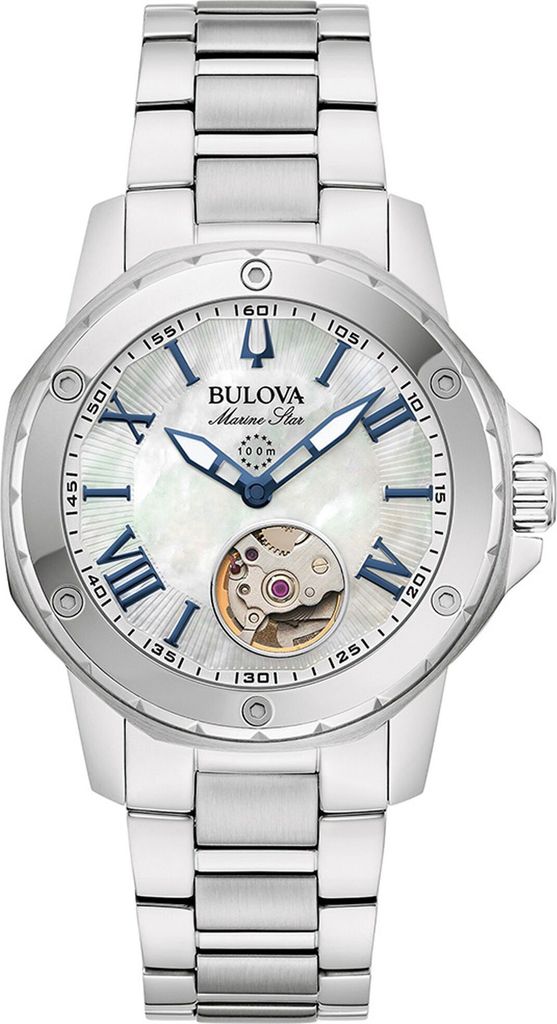 Bulova Marine Star Open Heart Automatik Damenuhr Produktbild 
