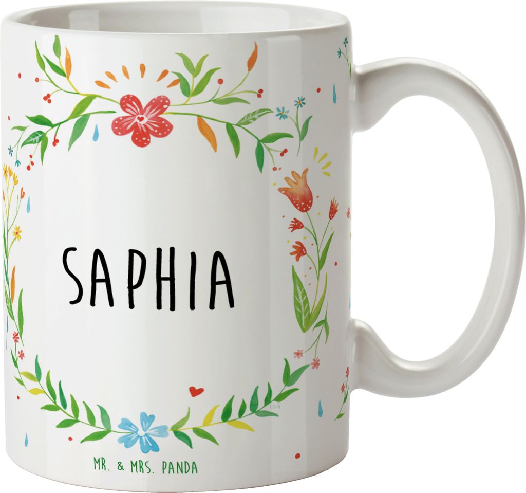 Mr. & Mrs. Panda Tasse Saphia - Geschenk, Kaffeebecher, Pott, Kaffeetasse, Teetasse, Kaffeepott