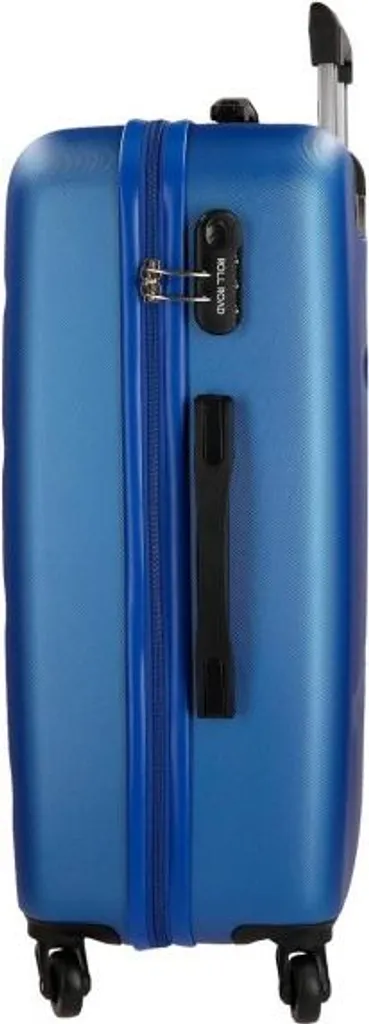 Valise rigide ROLL ROAD Flex 65cm bleue 56L avec 4 roues multidirectionnelles