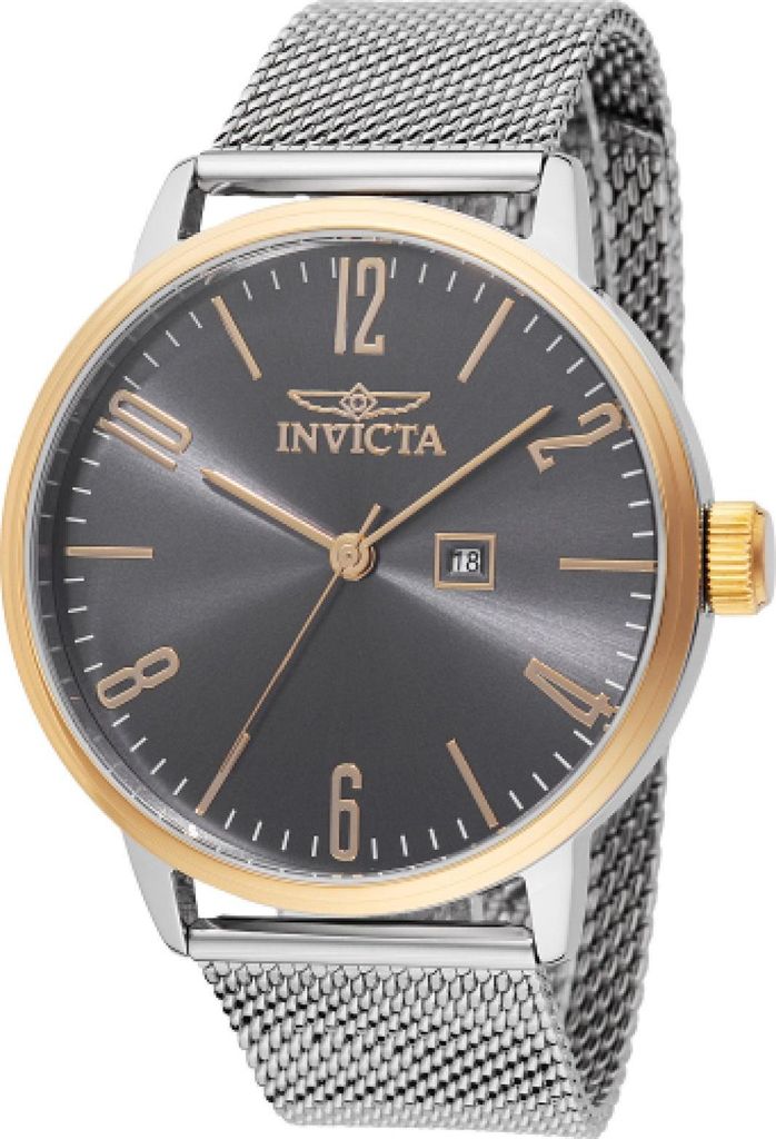 Invicta Specialty 48938 Herrenarmbanduhr - Quartz Bewegung - Edelstahl mit Grauem Zifferblatt - 44 mm