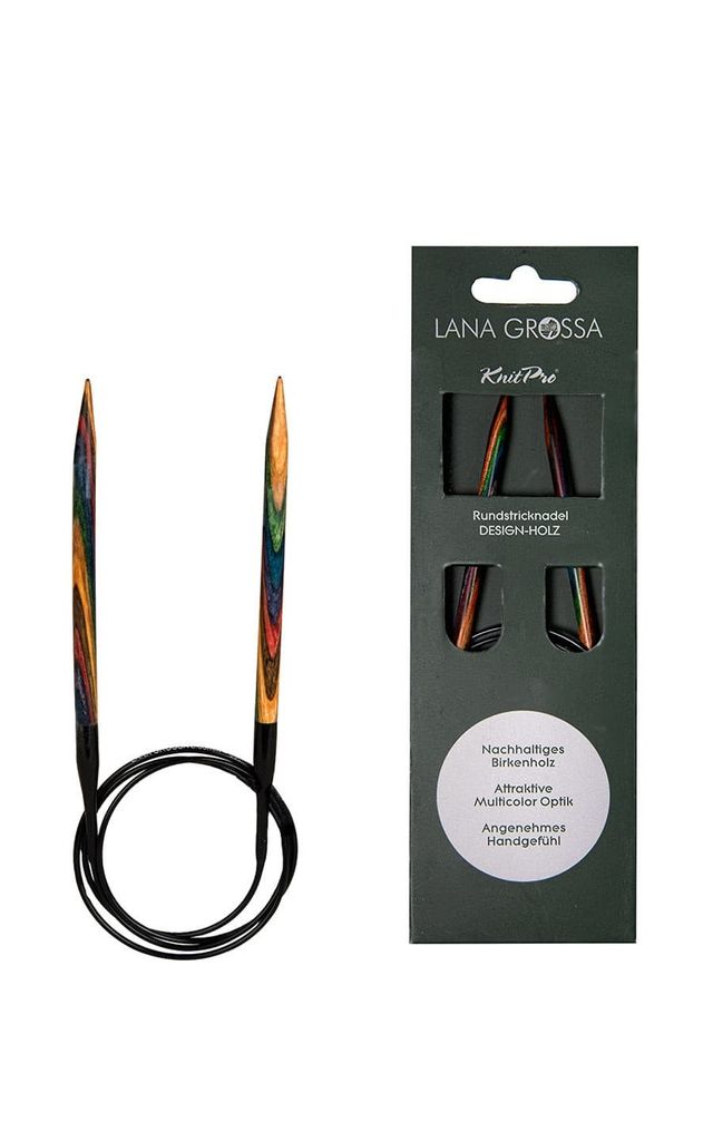 Lana Grossa Rundstricknadel Design-Holz 80-2.5 | Multicolor Produktbild 