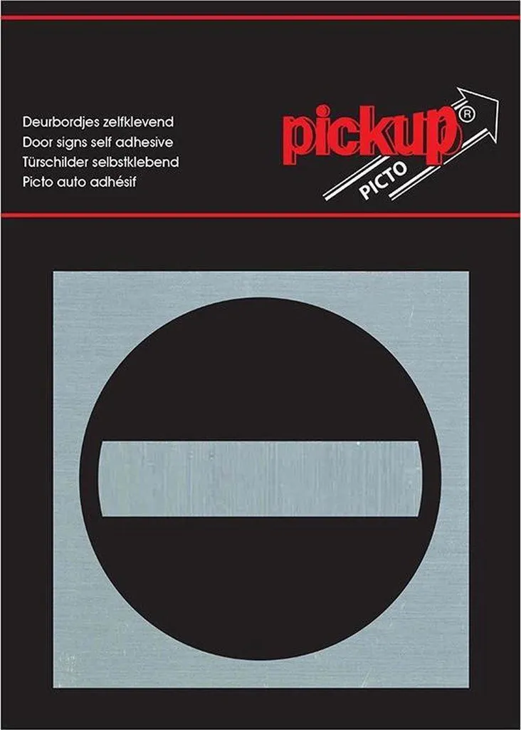 Panneau Alu Brossé 80x80 cm Autocollant No Entry pour Zone Pickup