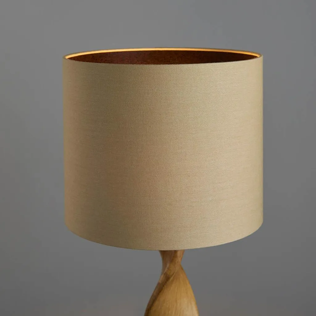 Lampe de table bois clair 68cm ABIA Endon - Finition résine et E27 - 8