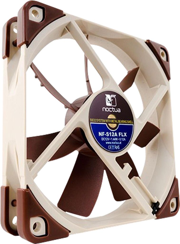 Noctua NF-S12A FLX, Gehäuselüfter, (3-Pin-/5,25"-Anschluss)