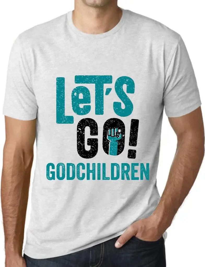 Herren Grafik T-Shirt Auf geht's Patenkinder – Let's Go Godchildren – Öko-Verantwortlich Vintage Jahrgang Kurzarm Lustige Druck Geburtstag Ges...