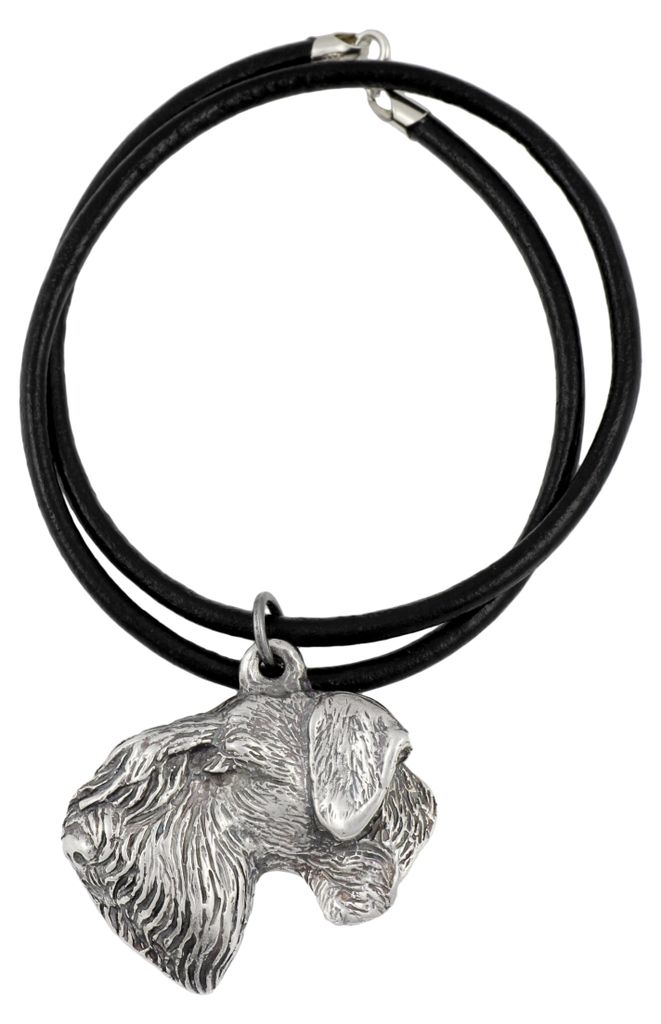 Tschechischer Terrier, Böhmischer Terrier, Český Teriér - Halskette mit Hund, versilberter Anhänger für Hundefans, einzigartiger Schmuck de...
