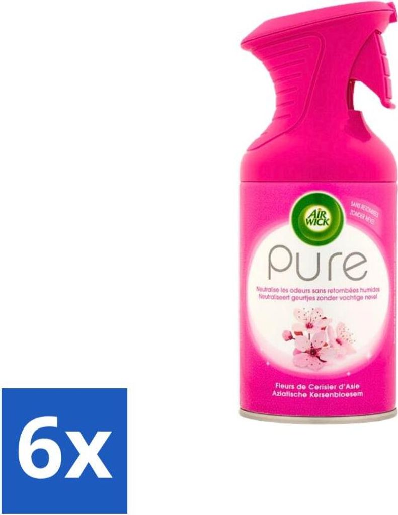 Air Wick Pure Lufterfrischer Asiatische Kirschblüte 250 ml - Vorteilspack - 6 Stücke