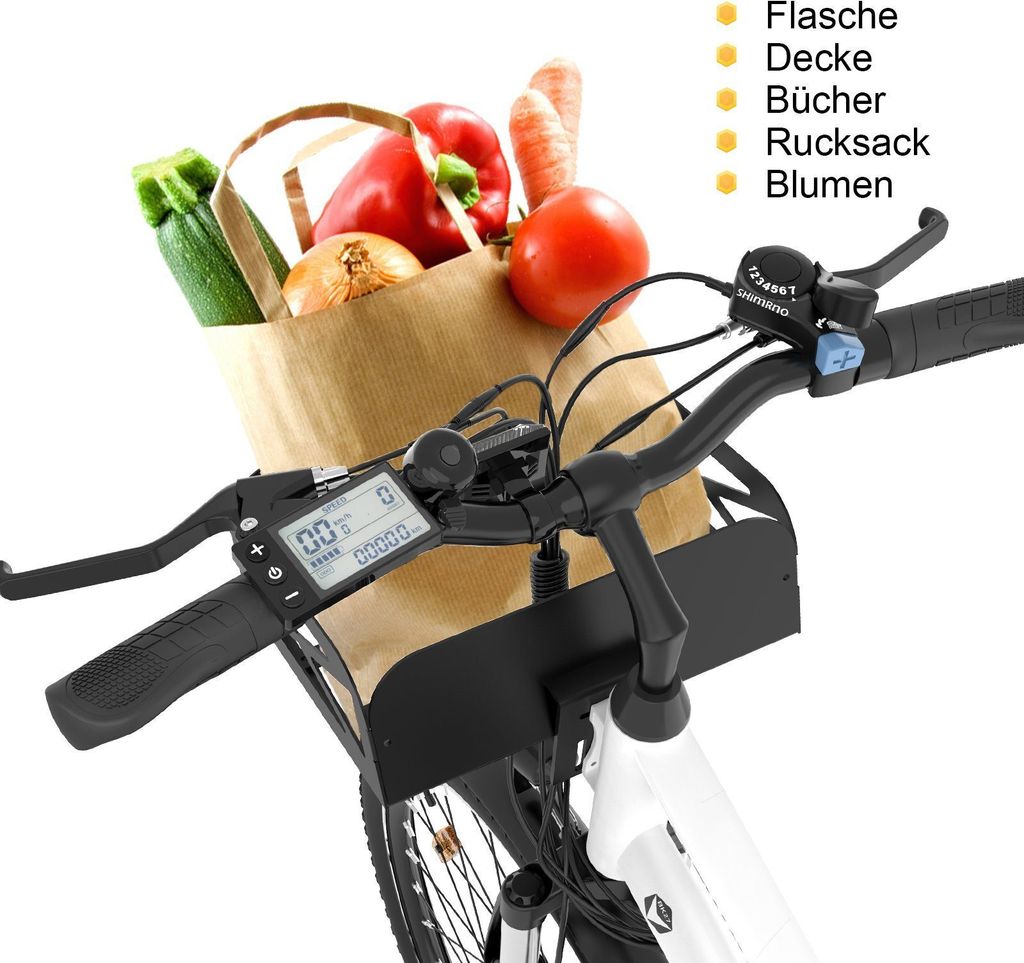 HITWAY E-Bike 28 Zoll Elektrofahrrad mit Korb Pedelec Produktbild 2