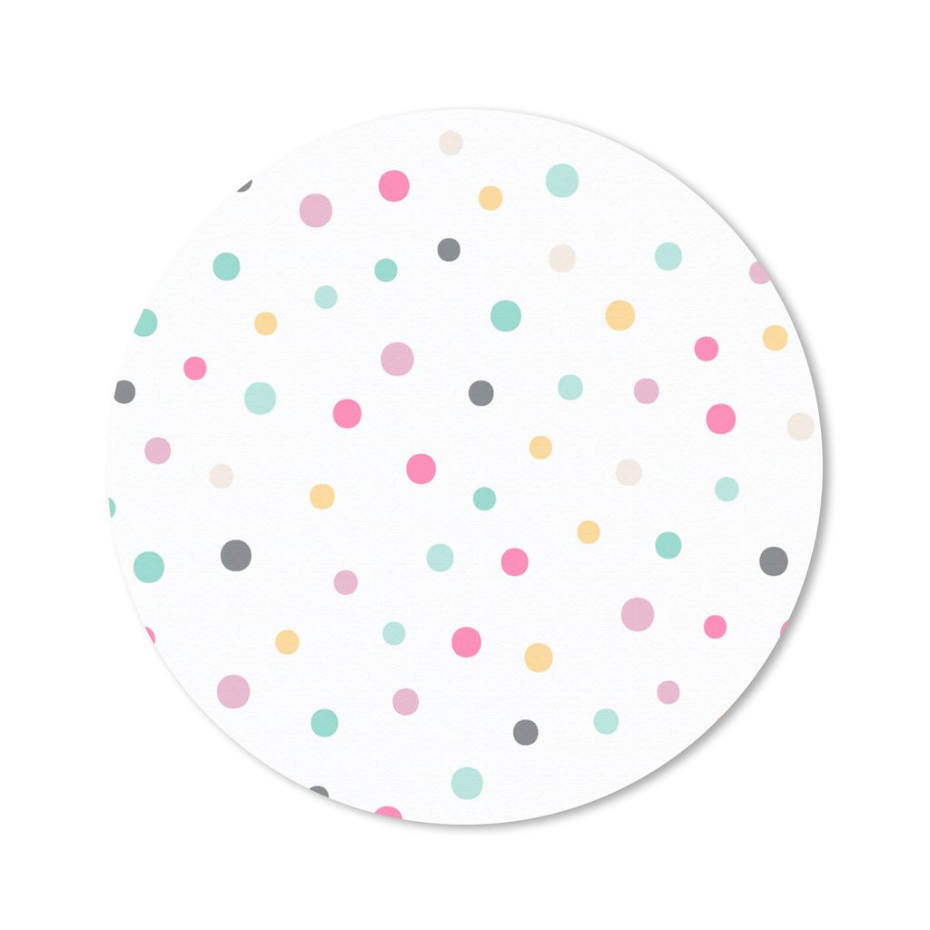 MuchoWow Mauspad Mousepad Konfetti - Pastell - Muster 50x50 cm - Mousepads - Maus Mat - Pad - Mausunterlage - Vinyl