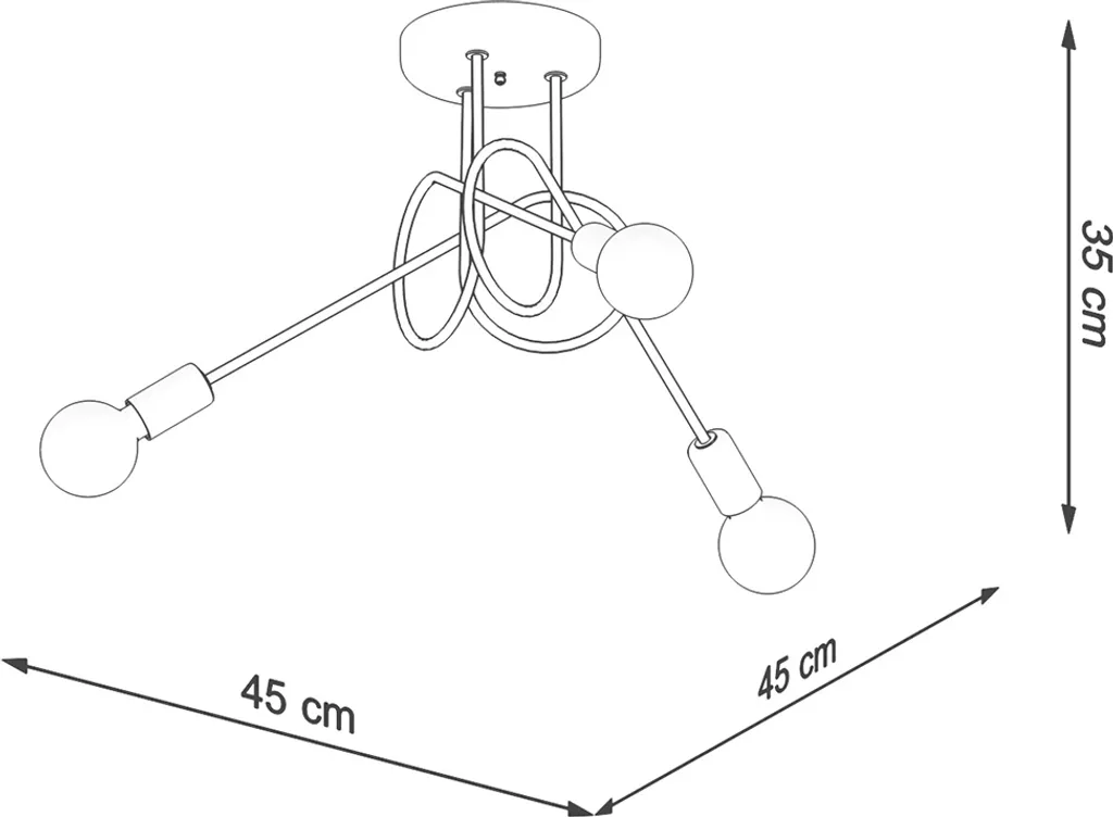 Luminaire de Salon Noir LOOP 3 Idéal pour Éclairage de Table à Manger - 4