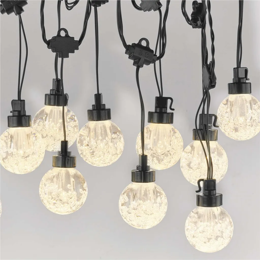 Chaîne lumineuse 20 ampoules LED étanche IP44 blanc chaud EMOS 7,6 m
