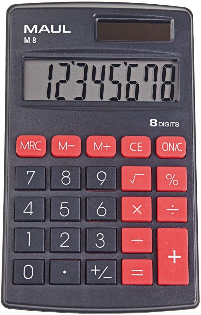 MAUL kapesní kalkulačka M 8 LCD displej 1 řádek, 8 číslic Obrázek produktu 