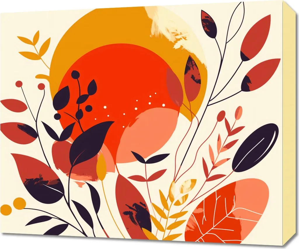 Tableau Salon Art Naturel Vivant 60x50 cm pour Ambiance Zen et Calme