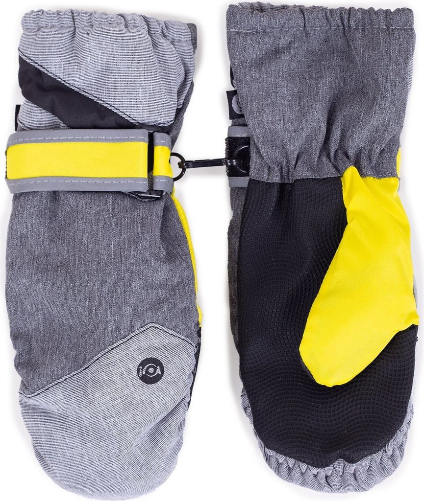 Ein-Finger-Skihandschuhe Jungen grau 14 YOCLUB