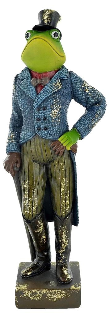Krötenfigur, Vintage-Kleidung, inspiriert von 'Der Wind in den Weiden', Höhe 25 cm