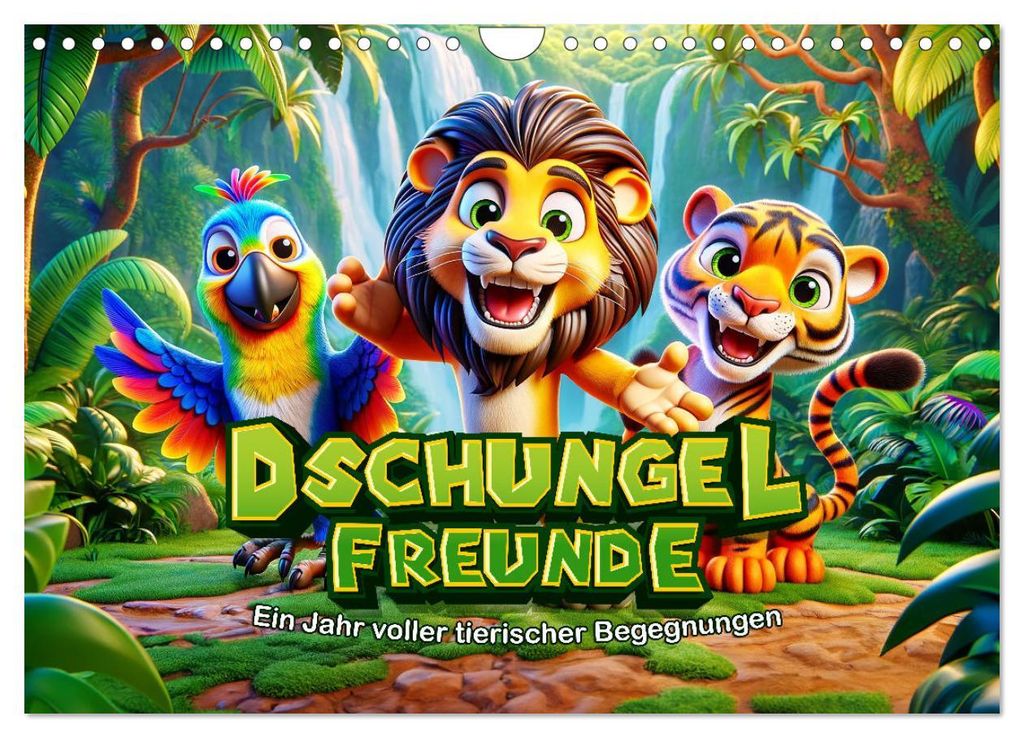 Dschungel-Freunde: Ein Jahr voller tierischer Begegnungen (Wandkalender 2027 DIN A4 quer), CALVENDO Monatskalender
