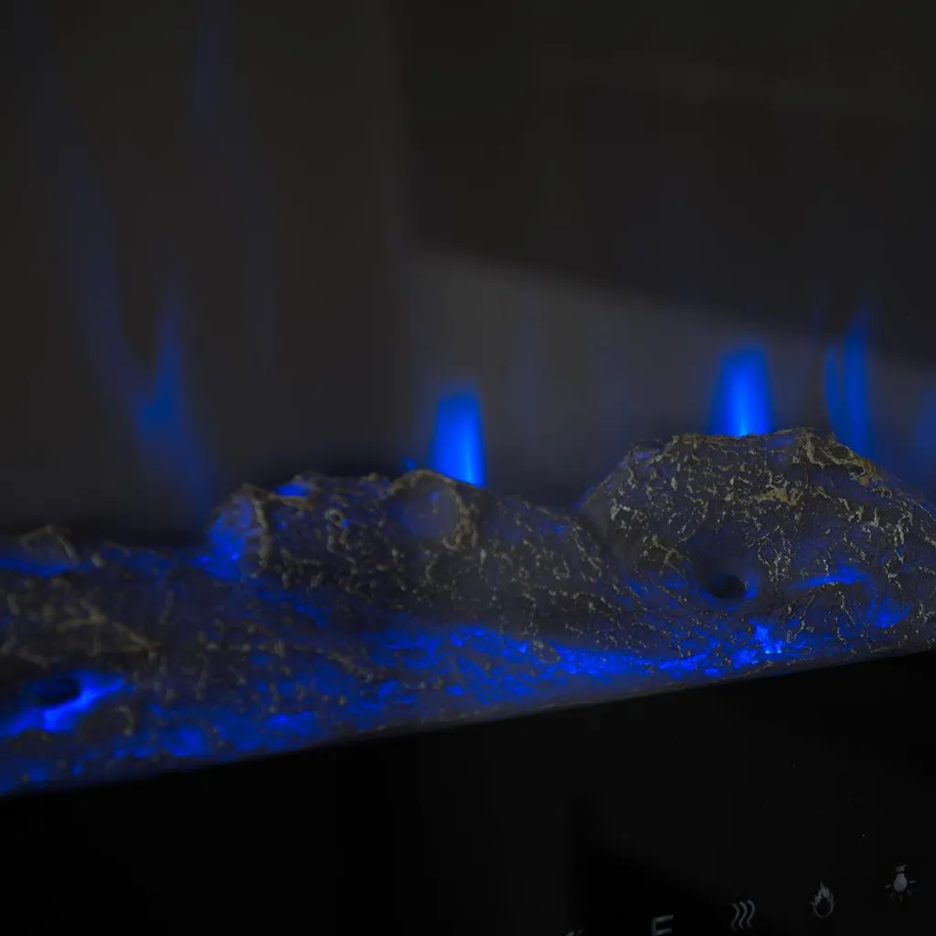 Ambiance cocooning : Cheminée électrique murale CHICAGO 101cm noire