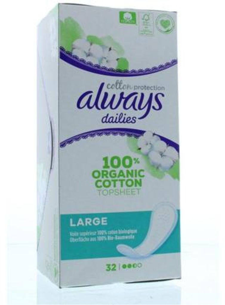 Always Dailies Baumwolle protection inlegkruisjes large (32 Productafbeelding 