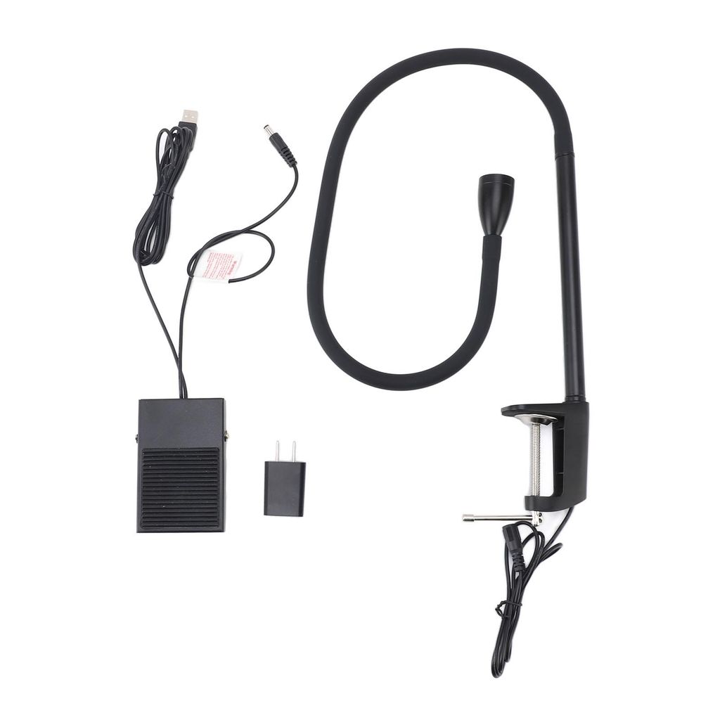 UV-Lampe für Wimpernverlängerung, 395 bis 400 nm, Schwanenhals-UV-LED-Wimpernlicht mit Klemme und Fußpedalschalter für Nägel