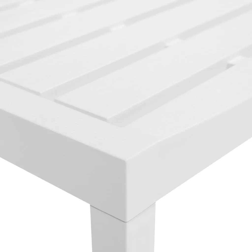 Salon de balcon vidaXL 3 pièces en plastique blanc - Ensemble table chaises - 12
