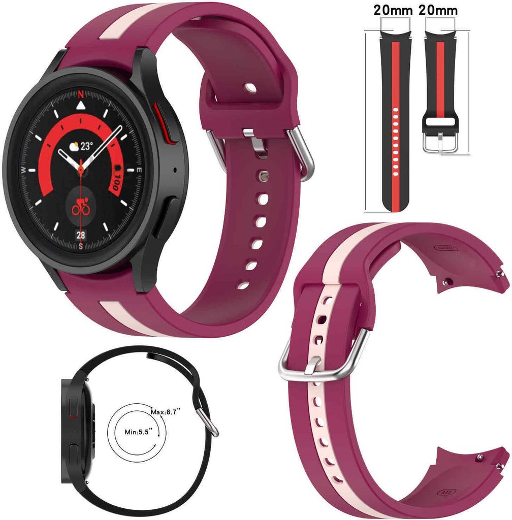 Für Samsung Galaxy Watch FE 6 5 4 Normal Pro Classic alle Größen Kunststoff Armband