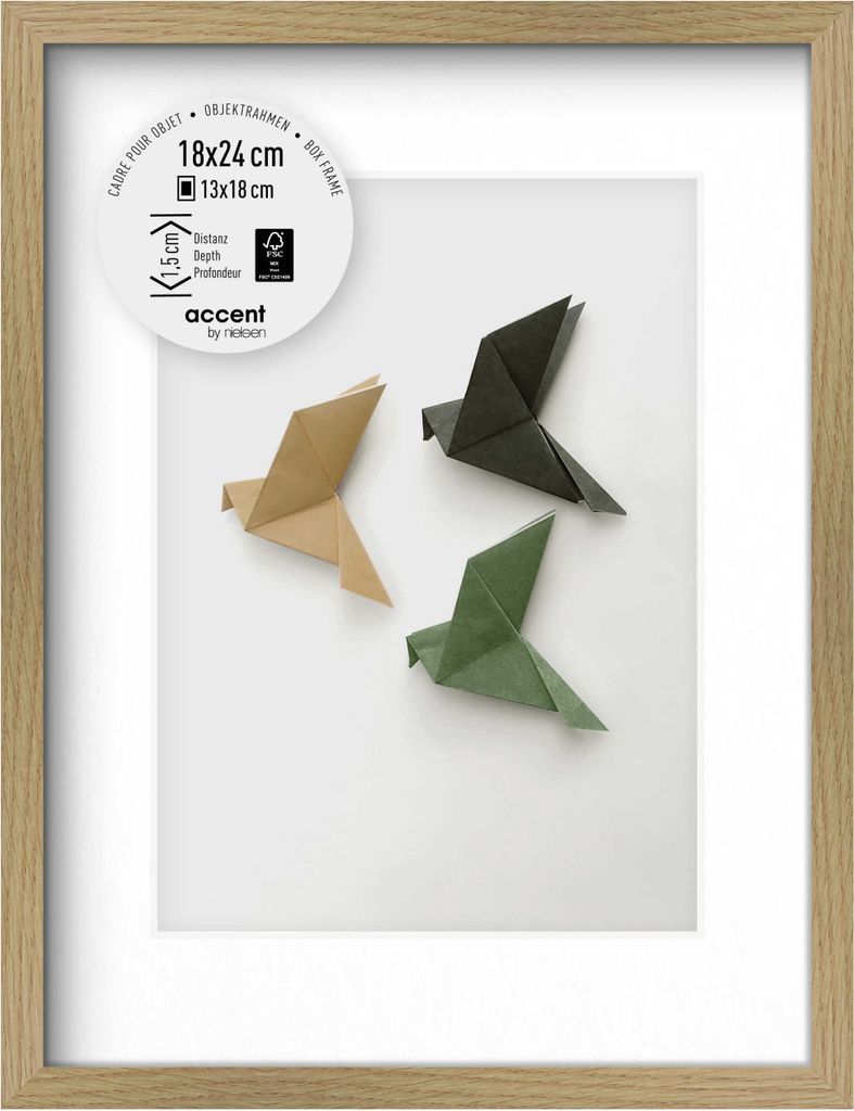accent by nielsen Holz Bilderrahmen Aura, 18x24 cm, Eiche
