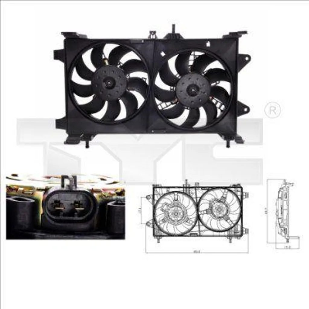 Ventilateur de Refroidissement Moteur pour Punto - Qualité OE 46524624