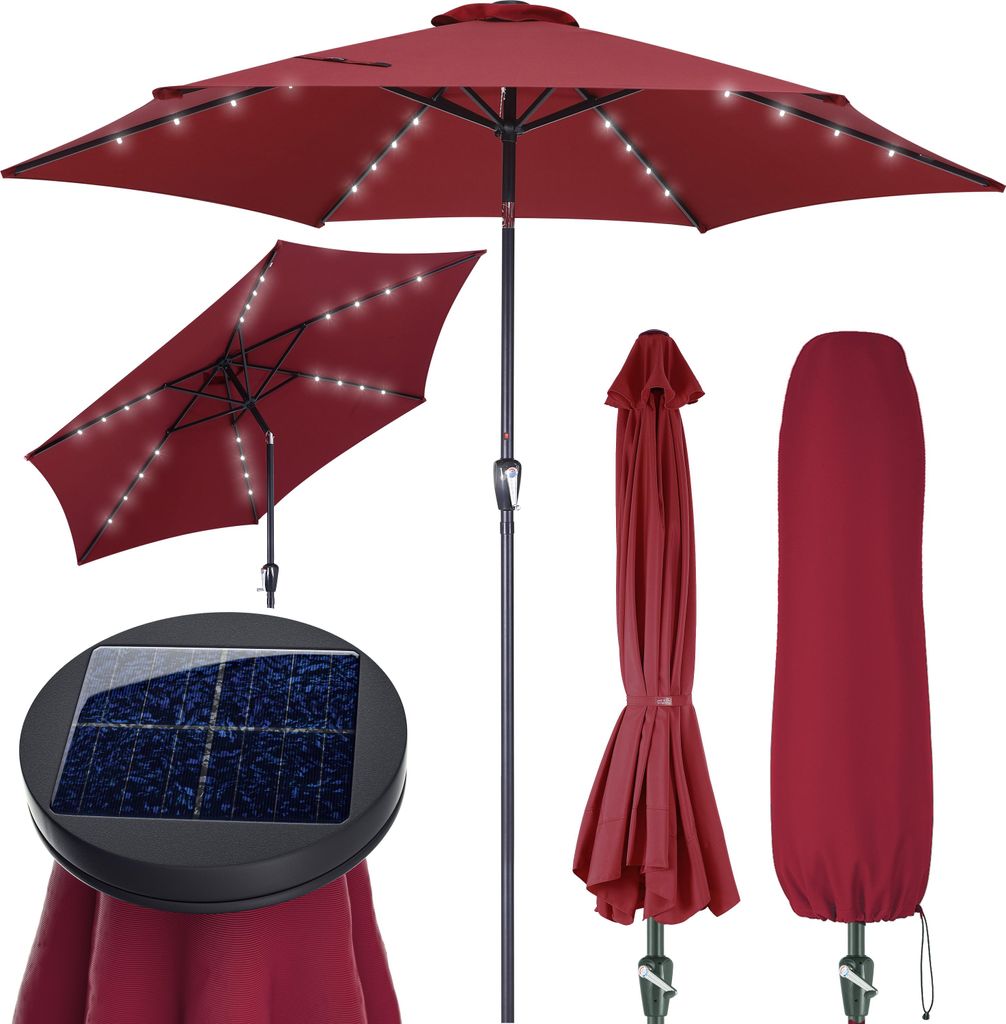KINGSLEEVE® Parasol de jardin extérieur LED solaire 300cm Image du produit 