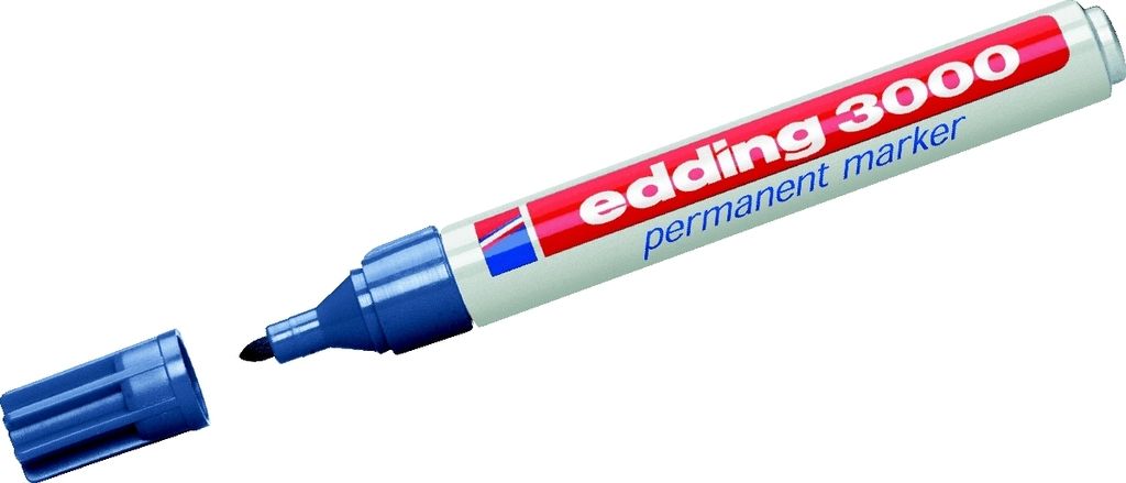 Edding - Filzstift 3000 rund 1,5-3mm stahlblau | 10 Stück
