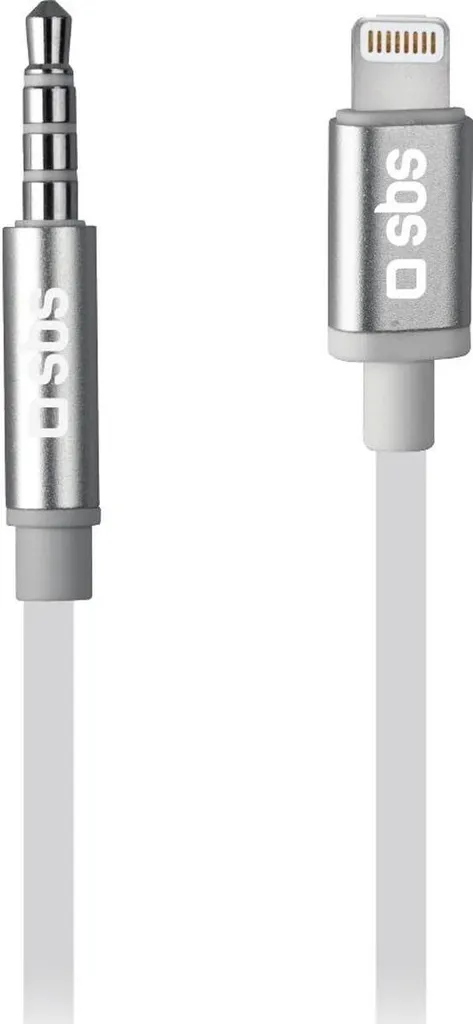 SBS TEADAPTIPJACK35W Câble Adaptateur Lightning vers Jack 3.5mm Blanc