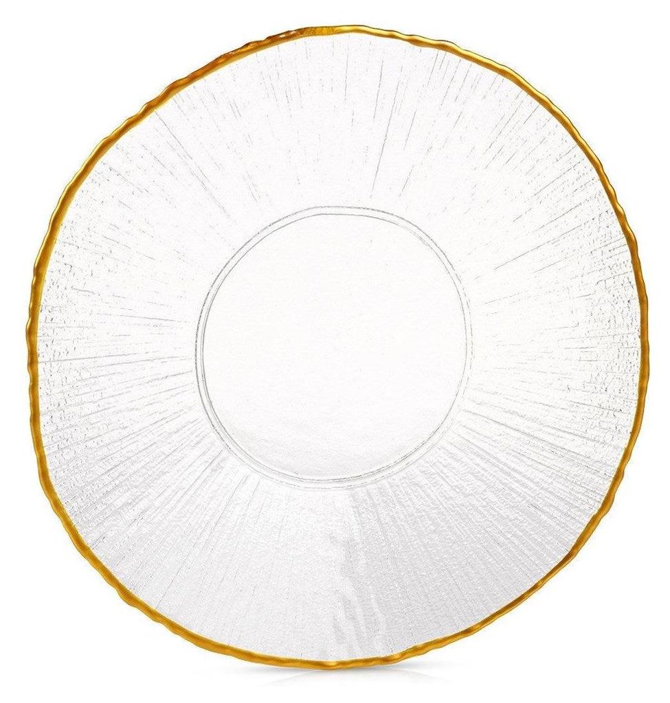 Piatto da dessert in vetro dorato 21 cm Immagine del prodotto 