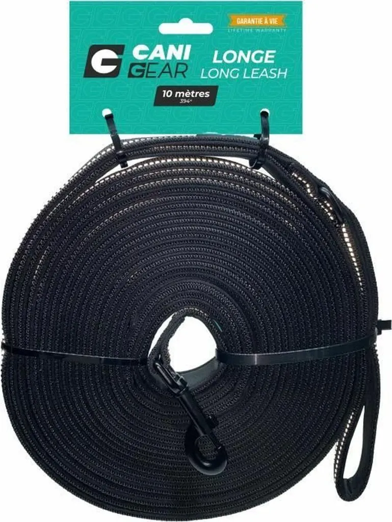 Guinzaglio Cane 10m Nero Resistente | Lunghina Addestramento Professionale