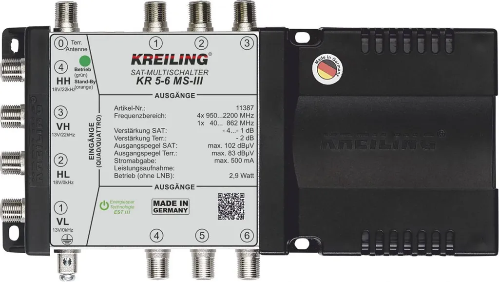 Multiswitch Kreiling KR 5-6 MS-III 11387 autonome pour satellite