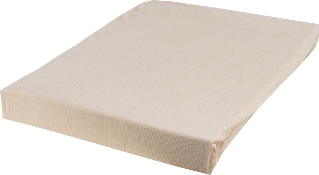 Spannbettlaken - Beige - Baumwolle - 100 x 200 cm