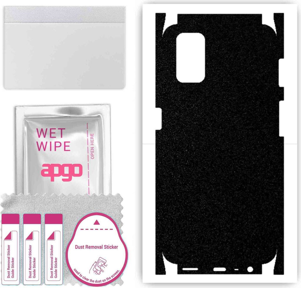 apgo Rückseite + Seiten Schutzfolie, Skin, kompatibel mit Oppo A52, Hinten Displayschutzfolie aus Vinylfolie, kratzfest, einfache Montage - Mattsc...