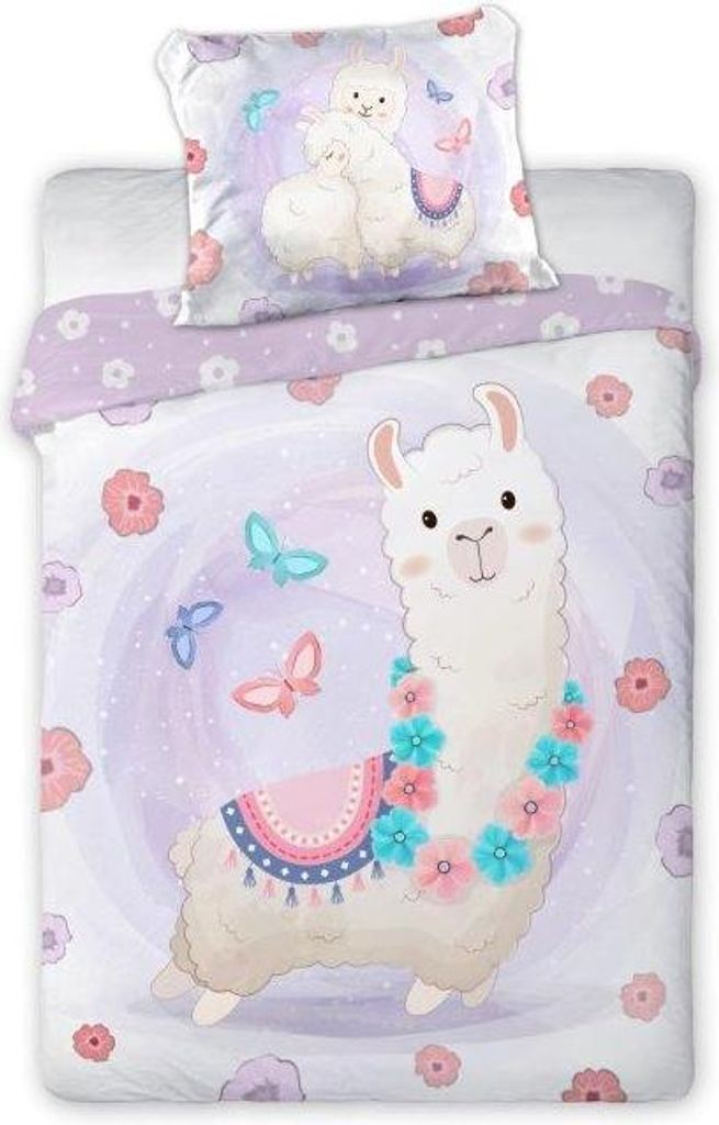 Babybettwäscheset 100x135 Lama Kuscheltiere Produktbild 