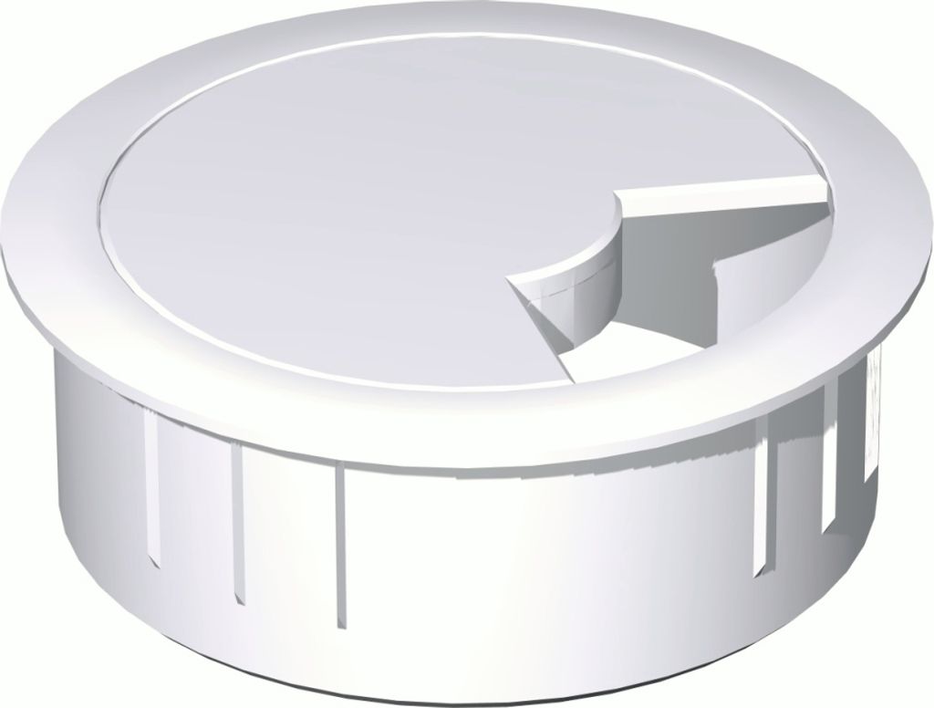 Kabeleinlassbuchse unmontiert D: 80 mm, Silber