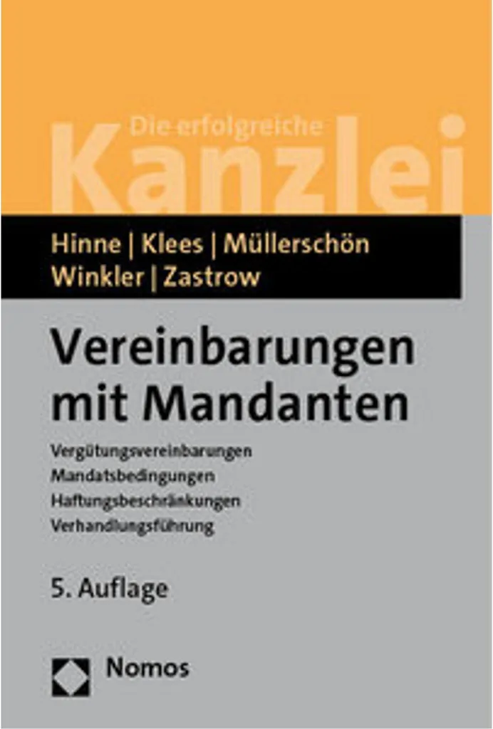 Vereinbarungen mit Mandanten Complet avec Clauses de Confidentialité