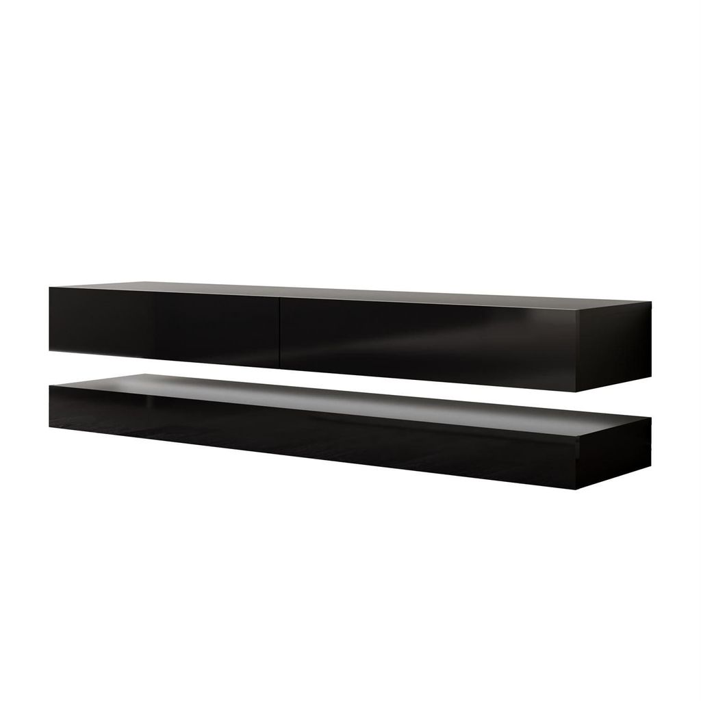 TV-Schrank SKY 140 cm mit LED-Beleuchtung, Schwarz