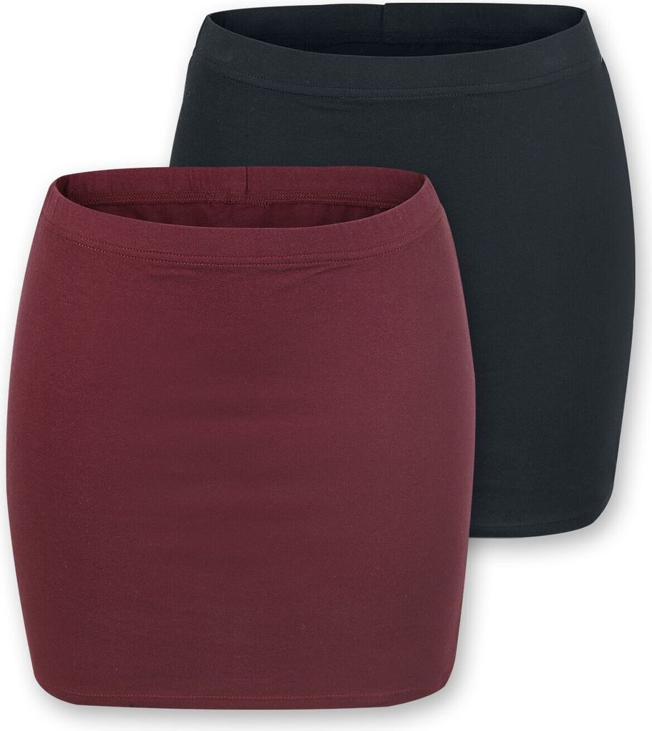 RED by EMP Damen schwarzer und roter kurzer Rock im Produktbild 