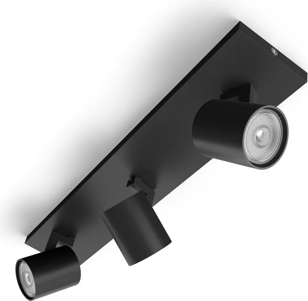 Philips myLiving Spot Runner 3 feux noir, luminaire orientable 3x20W
