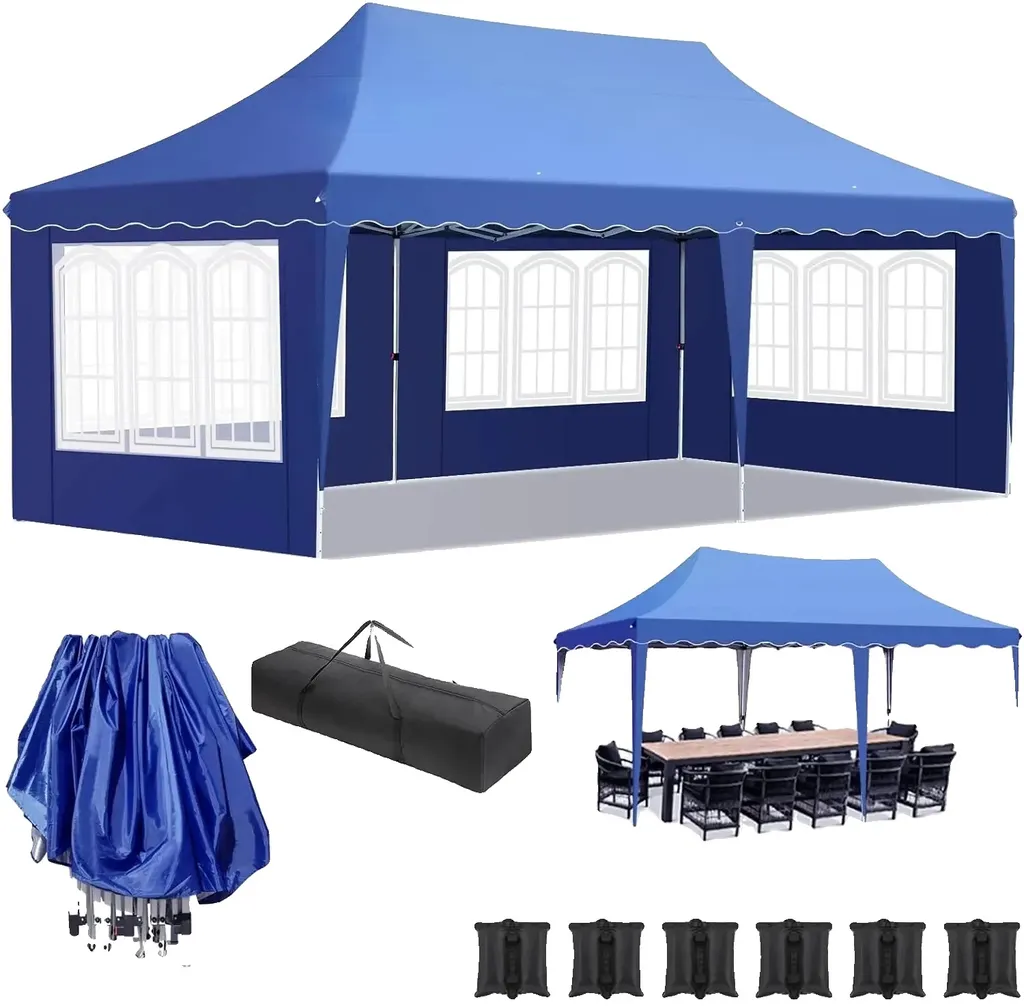Tente de réception 3x6m pour mariage et fête en plein air étanche 589cm