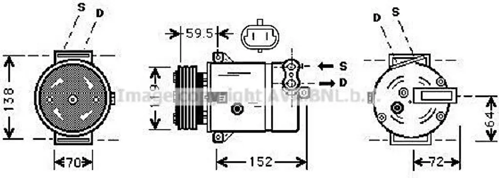 Compresseur de climatisation haute fiabilité OE 01135240 pour Opel