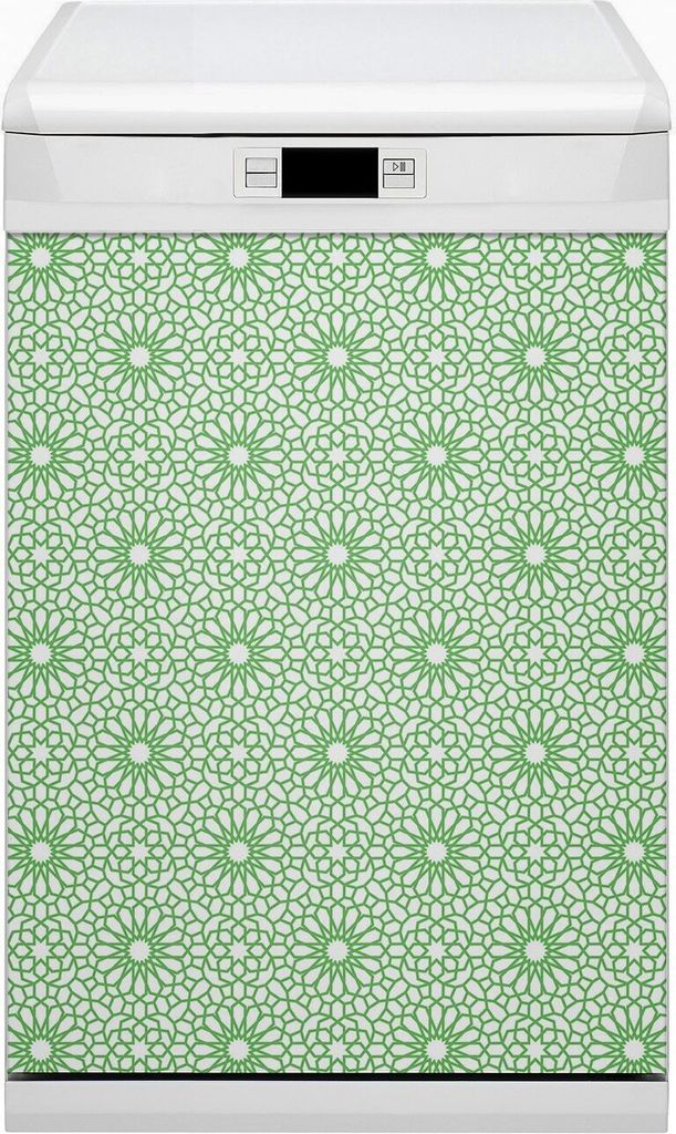 Magnet für Spülmaschine Abwaschbar 45x80 cm Magnet für Spülmaschine Magnetmatte Nachbildung - Orientalische Blüten