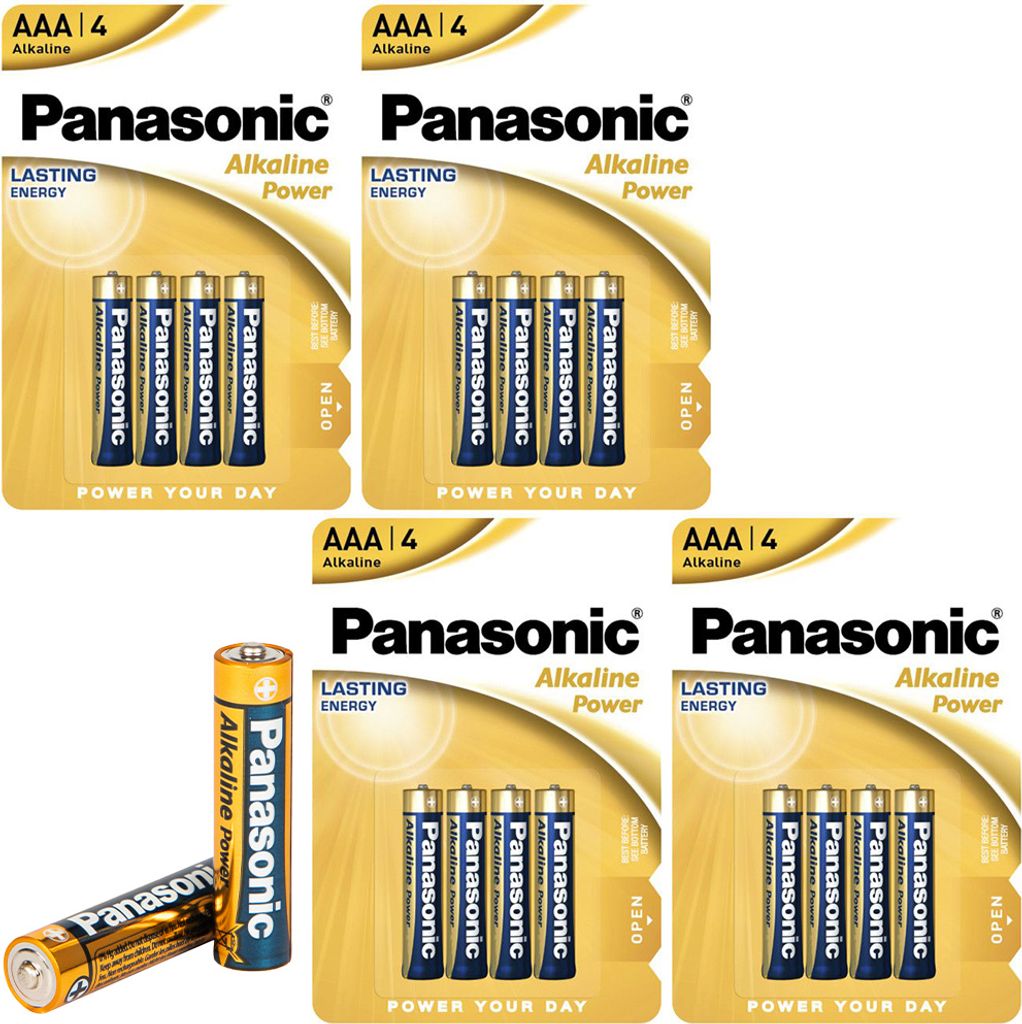 Panasonic Alkaline Power AAA LR03 16 Stück langlebige Batterien 1.5V