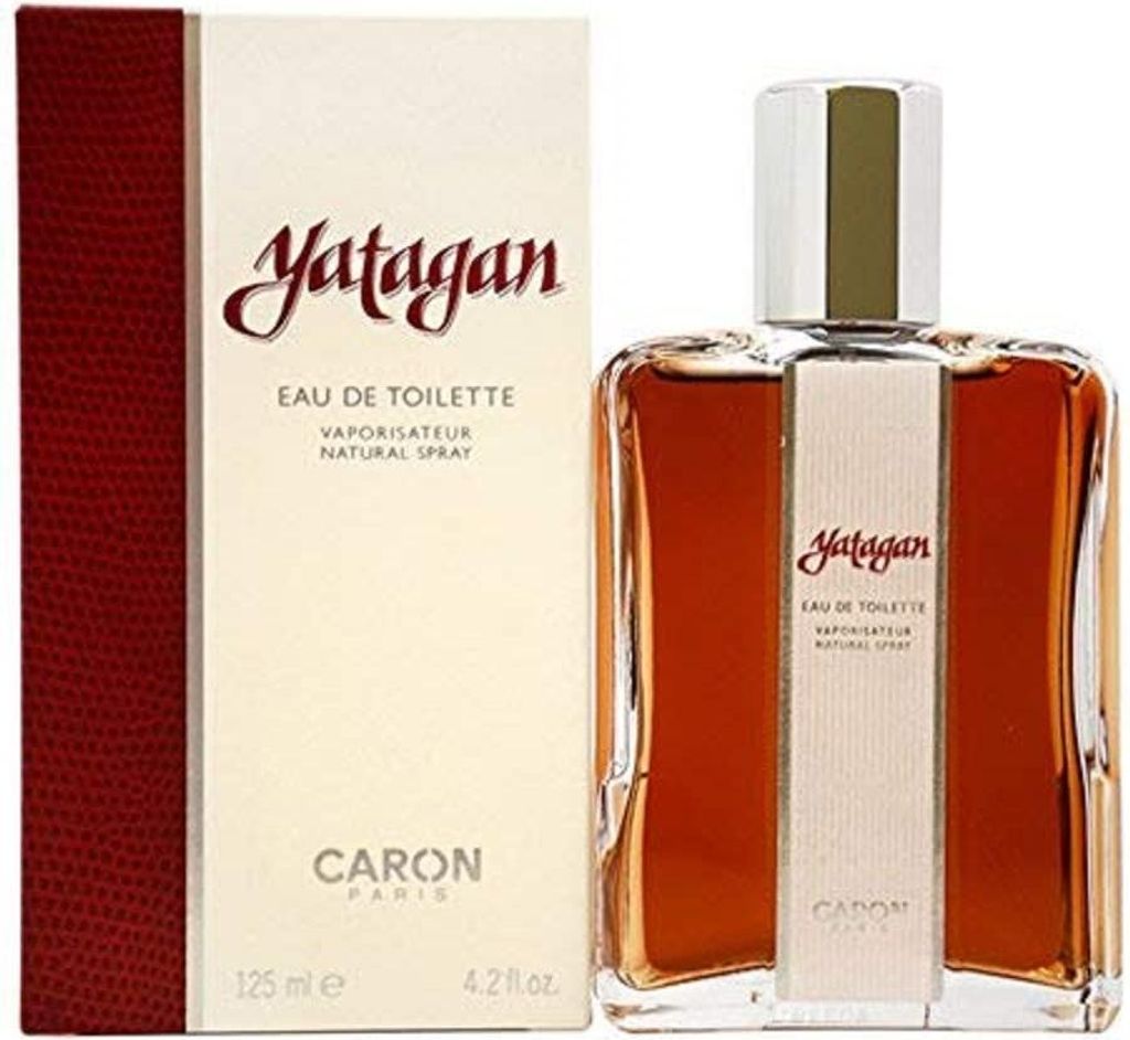 A bottle of Caron Yatagan Eau de Toilette and its packaging.