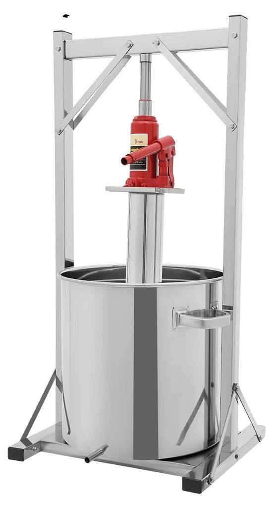 Presse-fruits, acier inoxydable, capacité de 36 L, gris Image du produit 