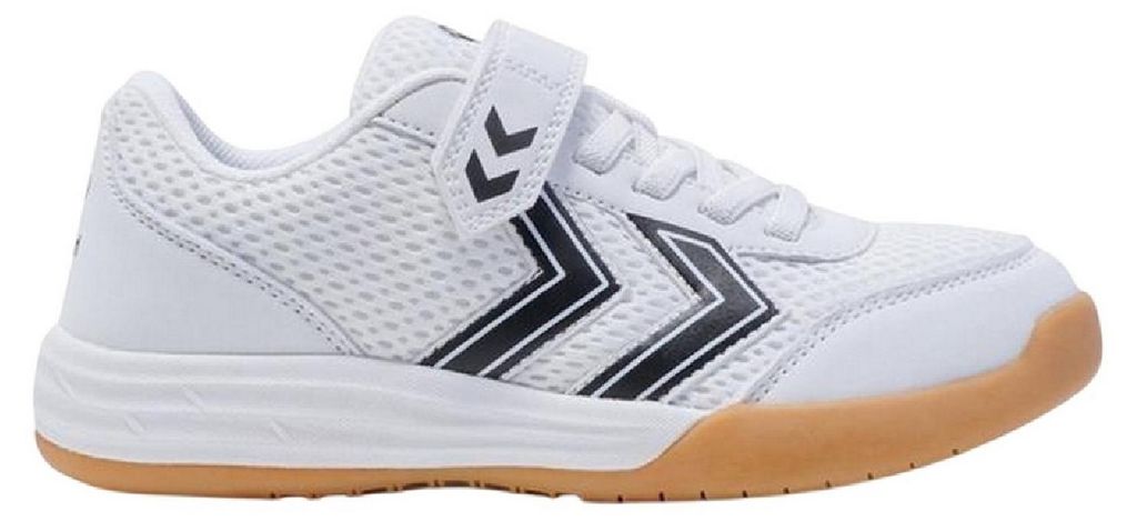 Hummel - "Multiplay Flex Vc" Hallen-Sportschuhe für Kinder, Flach GT22243 (17 EU) (Weiß/Schwarz)