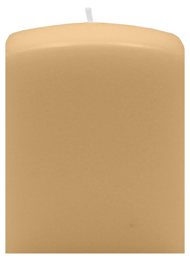 Quader Kerzen Beige 8 x Ø 6/6 cm, 4 Stück
