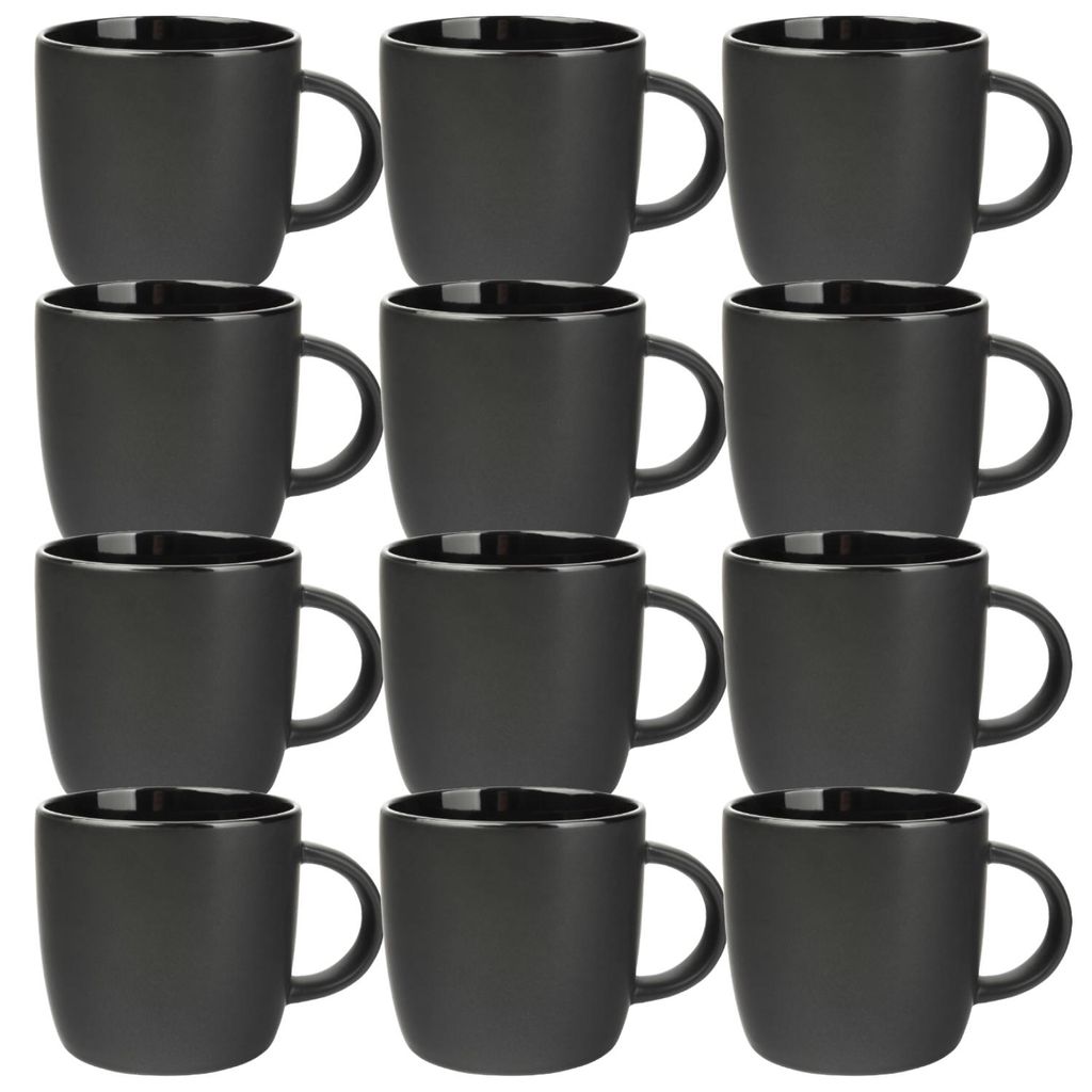 Schramm® Kaffeetassen Set schwarz aus Porzellan wählbar 6 Produktbild 